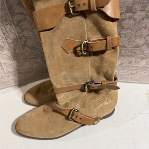 OTBT Suede Buckle Boots